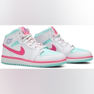 NEW Nike Air Jordan 1 Mid Retro Digital Pink GS